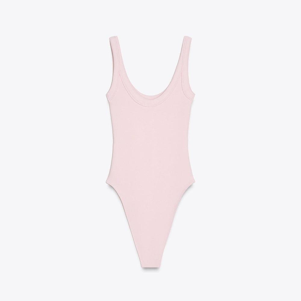 Zara NEW Ribbed Bodysuit